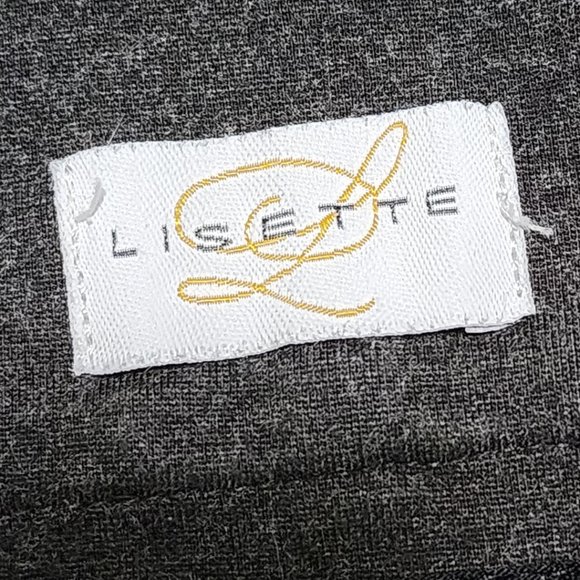 Lisette L Heathered Gray Stretch Knit Mid Rise Skinny Pants - Picture 6 of 6